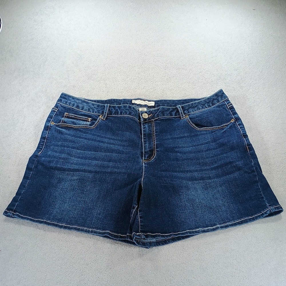 Est. 1946 Denim Women Shorts Blue 22W Classic Stretch Dark Wash